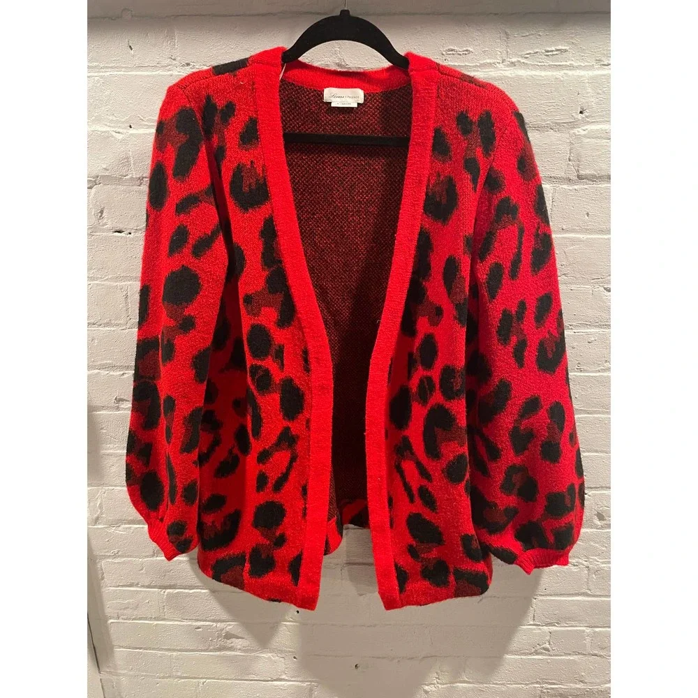 Lovers and Friends Wild Duster Cardigan in Red Leopard | REVOLVE (M)